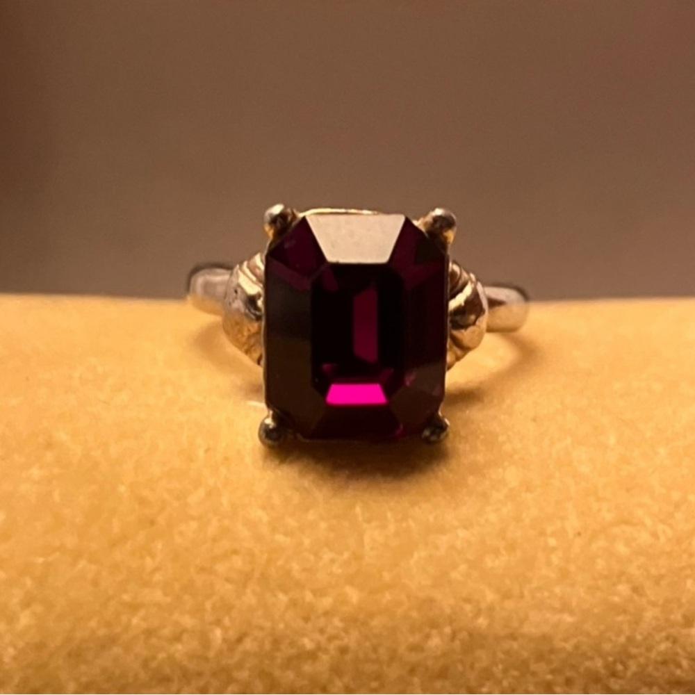 Ruby 4ct Vintage Gemstone Ring - image 2